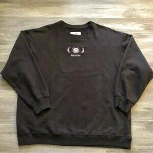 Hollister Womens M‎ Long Sleeve Crew Neck Sweatshirt Ebony Oversized Fit